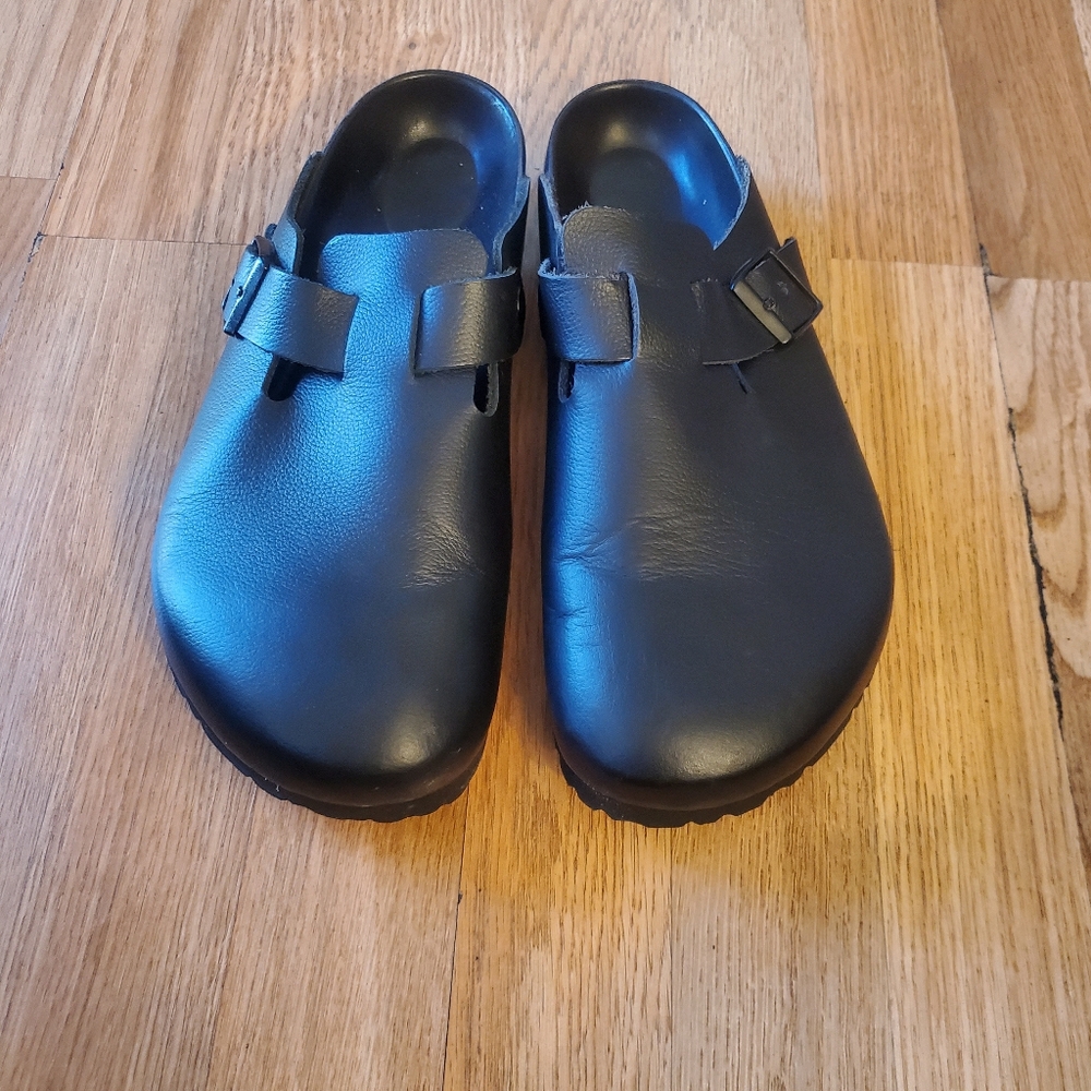 Birkenstock Men's Black Slip-On Comfort Clog with Adjustable Buckle, Size 43 - Picture 6 of 6
